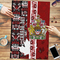 Canada Day Indigenous First Nations Puzzle Tribal Haida Totem Art One Nation