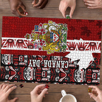 Canada Day Indigenous First Nations Puzzle Tribal Haida Totem Art One Nation