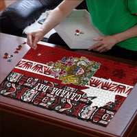Canada Day Indigenous First Nations Puzzle Tribal Haida Totem Art One Nation