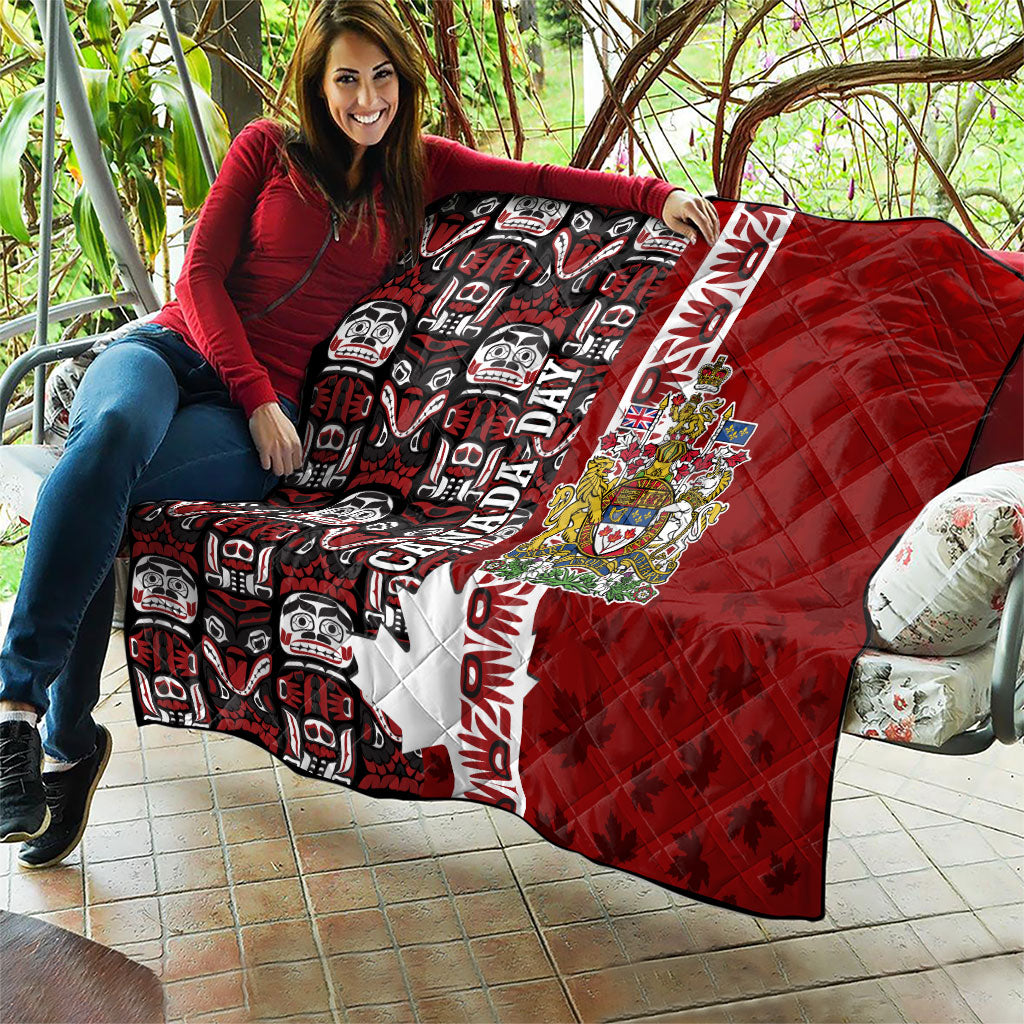 Canada Day Indigenous First Nations Quilt Tribal Haida Totem Art One Nation