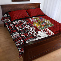 Canada Day Indigenous First Nations Quilt Bed Set Tribal Haida Totem Art One Nation