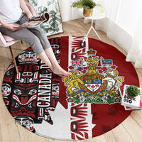 Canada Day Indigenous First Nations Round Carpet Tribal Haida Totem Art One Nation