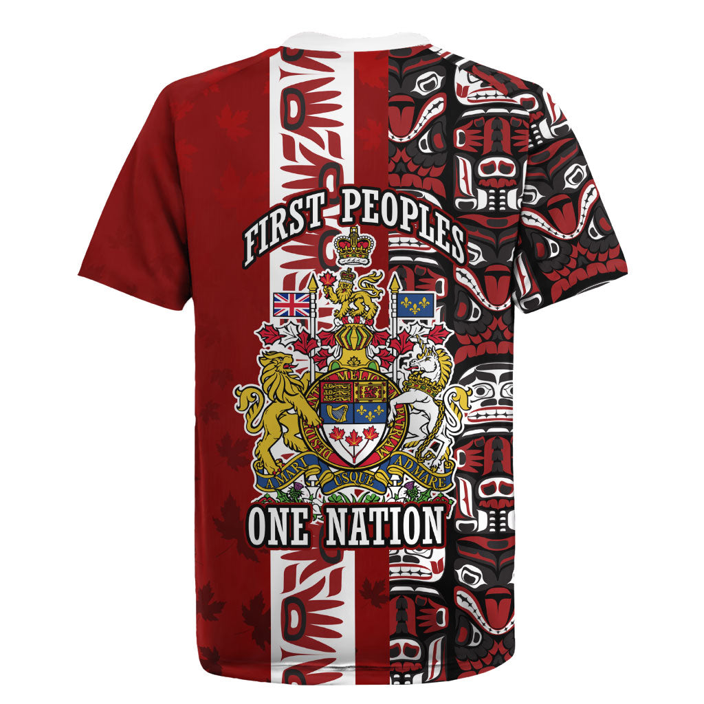 Canada Day Indigenous First Nations Rugby Jersey Tribal Haida Totem Art One Nation