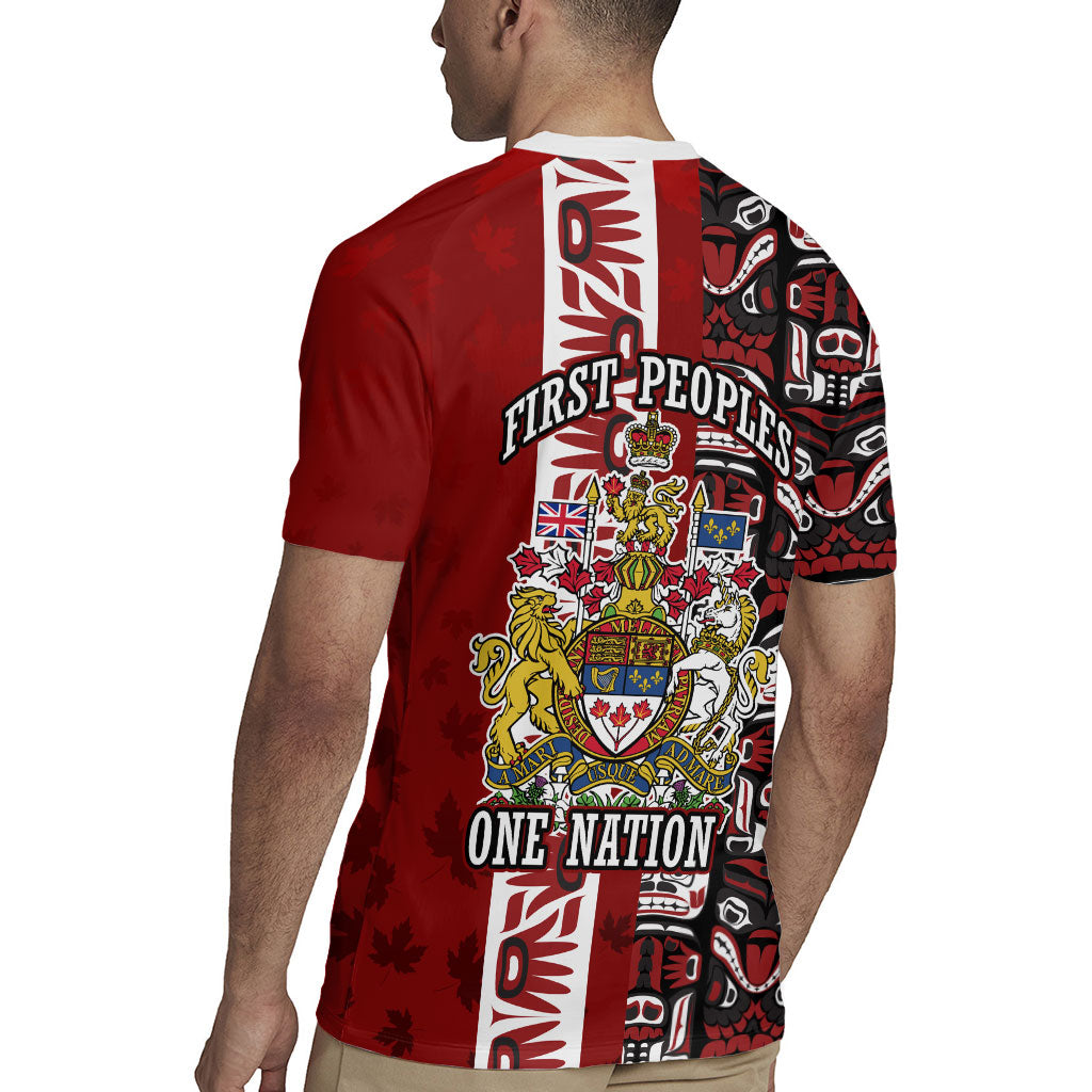 Canada Day Indigenous First Nations Rugby Jersey Tribal Haida Totem Art One Nation