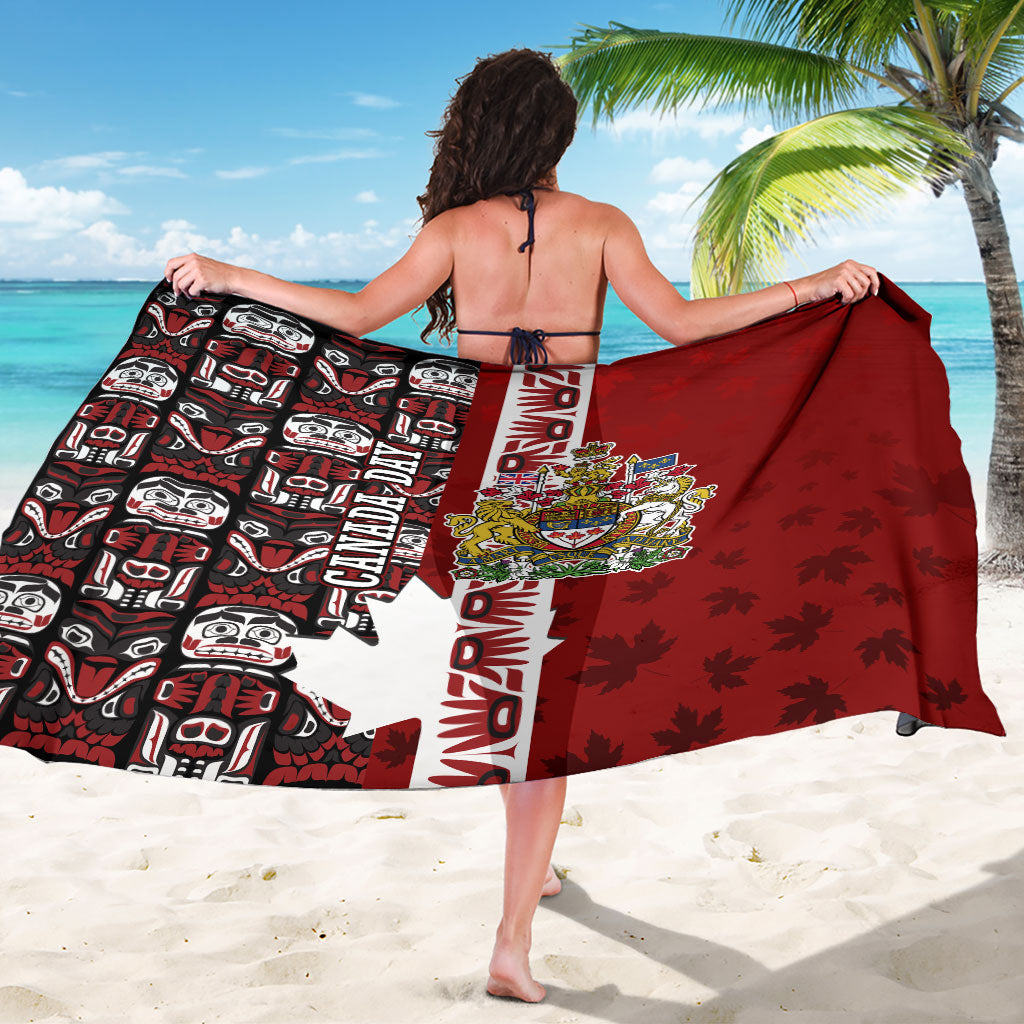 Canada Day Indigenous First Nations Sarong Tribal Haida Totem Art One Nation