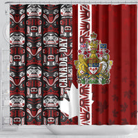 Canada Day Indigenous First Nations Shower Curtain Tribal Haida Totem Art One Nation