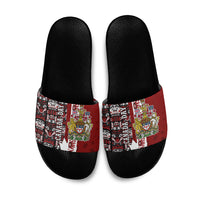 Canada Day Indigenous First Nations Slide Sandals Tribal Haida Totem Art One Nation