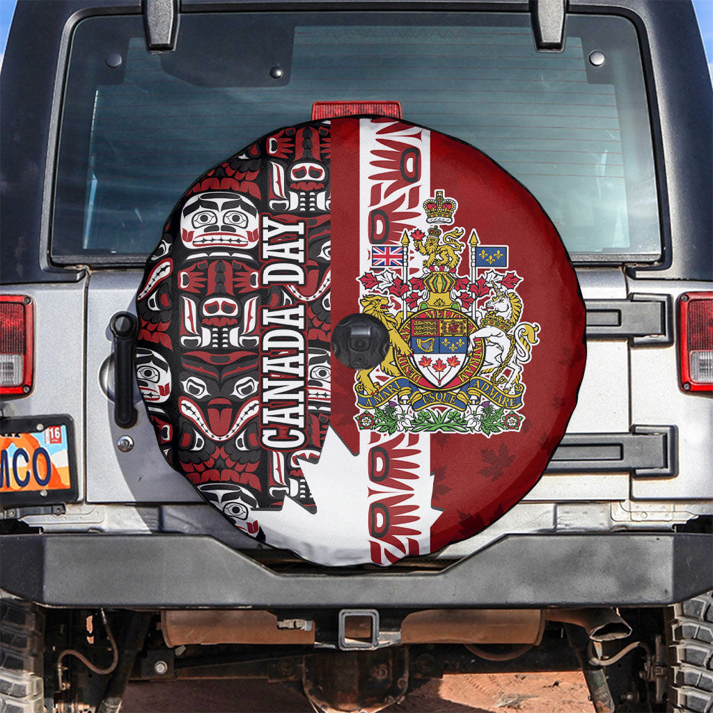 Canada Day Indigenous First Nations Spare Tire Cover Tribal Haida Totem Art One Nation
