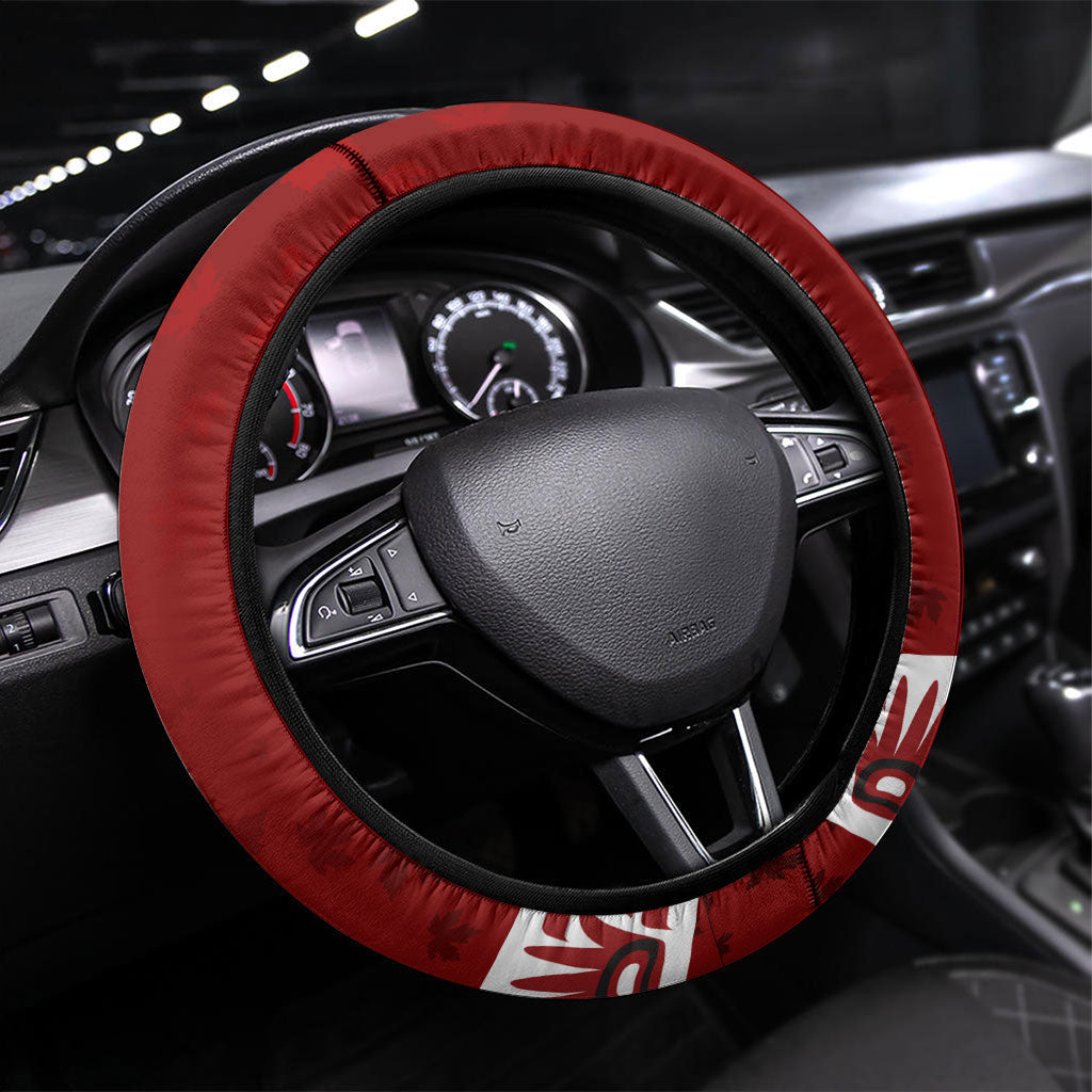 Canada Day Indigenous First Nations Steering Wheel Cover Tribal Haida Totem Art One Nation