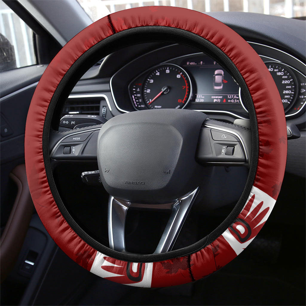 Canada Day Indigenous First Nations Steering Wheel Cover Tribal Haida Totem Art One Nation