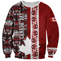 Canada Day Indigenous First Nations Sweatshirt Tribal Haida Totem Art One Nation