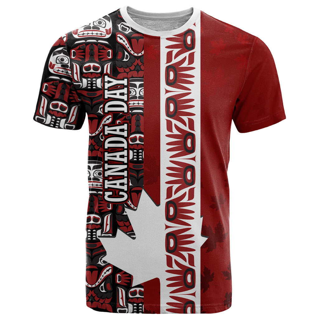 Canada Day Indigenous First Nations T Shirt Tribal Haida Totem Art One Nation
