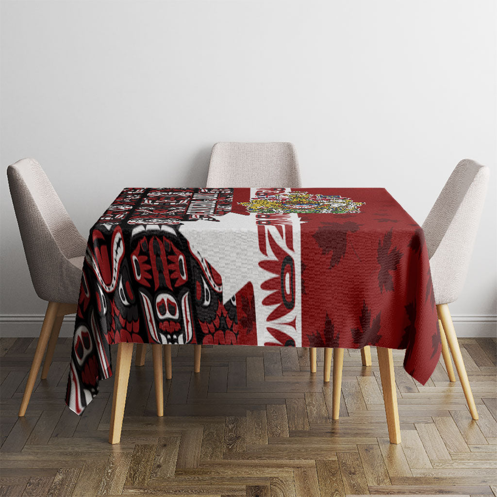 Canada Day Indigenous First Nations Tablecloth Tribal Haida Totem Art One Nation