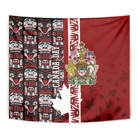 Canada Day Indigenous First Nations Tapestry Tribal Haida Totem Art One Nation