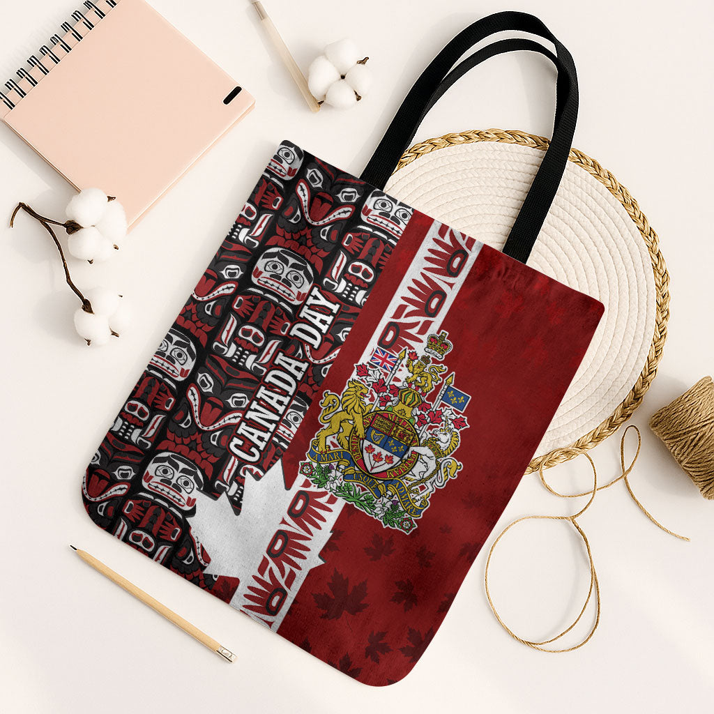 Canada Day Indigenous First Nations Tote Bag Tribal Haida Totem Art One Nation