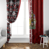 Canada Day Indigenous First Nations Window Curtain Tribal Haida Totem Art One Nation