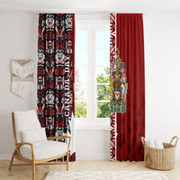 Canada Day Indigenous First Nations Window Curtain Tribal Haida Totem Art One Nation