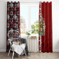 Canada Day Indigenous First Nations Window Curtain Tribal Haida Totem Art One Nation