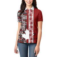Canada Day Indigenous First Nations Women Polo Shirt Tribal Haida Totem Art One Nation