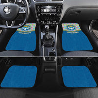 Kyrgyzstan Colorful Patchwork Pattern Car Mats with National Crest and Flag Accents
