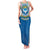 Kyrgyzstan Colorful Patchwork Pattern Family Matching Tank Maxi Dress and Hawaiian Shirt with National Crest and Flag Accents