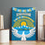 Kyrgyzstan Mountain Sunrise Canvas Wall Art with Blue with Eagle, Sun, and National Flag Design