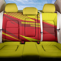 Kyrgyzstan Football Back Car Seat Cover Red and Yellow Sports with National Emblem Design