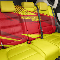 Kyrgyzstan Football Back Car Seat Cover Red and Yellow Sports with National Emblem Design