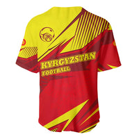 Kyrgyzstan Football Baseball Jersey Red and Yellow Sports with National Emblem Design