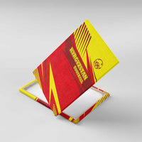 Kyrgyzstan Football Canvas Wall Art Red and Yellow Sports with National Emblem Design