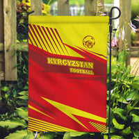 Kyrgyzstan Football Garden Flag Red and Yellow Sports with National Emblem Design