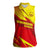 Kyrgyzstan Football Women Sleeveless Polo Shirt Red and Yellow Sports with National Emblem Design