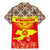 Kyrgyzstan Eagle and Tulip Family Matching Mermaid Dress and Hawaiian Shirt with Red Ethnic Pattern with National Sun Emblem - Wonder Print Shop