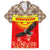 Kyrgyzstan Eagle and Tulip Family Matching Short Sleeve Bodycon Dress and Hawaiian Shirt with Red Ethnic Pattern with National Sun Emblem - Wonder Print Shop