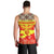 Kyrgyzstan Eagle and Tulip Men Tank Top with Red Ethnic Pattern with National Sun Emblem - Wonder Print Shop
