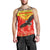 Kyrgyzstan Eagle and Tulip Men Tank Top with Red Ethnic Pattern with National Sun Emblem - Wonder Print Shop