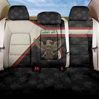 Iraq Golden Eagle Emblem Back Car Seat Cover with Flag Stripes and National Arabic Script Design - Wonder Print Shop
