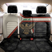 Iraq Golden Eagle Emblem Back Car Seat Cover with Flag Stripes and National Arabic Script Design - Wonder Print Shop