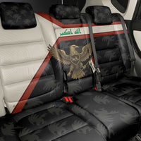 Iraq Golden Eagle Emblem Back Car Seat Cover with Flag Stripes and National Arabic Script Design - Wonder Print Shop