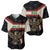 Iraq Golden Eagle Emblem Baseball Jersey with Flag Stripes and National Arabic Script Design - Wonder Print Shop