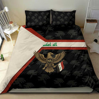 Iraq Golden Eagle Emblem Bedding Set with Flag Stripes and National Arabic Script Design - Wonder Print Shop