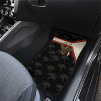 Iraq Golden Eagle Emblem Car Mats with Flag Stripes and National Arabic Script Design - Wonder Print Shop