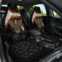Iraq Golden Eagle Emblem Car Seat Cover with Flag Stripes and National Arabic Script Design - Wonder Print Shop
