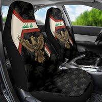 Iraq Golden Eagle Emblem Car Seat Cover with Flag Stripes and National Arabic Script Design - Wonder Print Shop