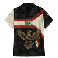 Iraq Golden Eagle Emblem Family Matching Mermaid Dress and Hawaiian Shirt with Flag Stripes and National Arabic Script Design - Wonder Print Shop