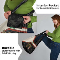 Iraq Golden Eagle Emblem Grocery Bag with Flag Stripes and National Arabic Script Design - Wonder Print Shop