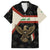 Iraq Golden Eagle Emblem Hawaiian Shirt with Flag Stripes and National Arabic Script Design - Wonder Print Shop