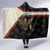 Iraq Golden Eagle Emblem Hooded Blanket with Flag Stripes and National Arabic Script Design - Wonder Print Shop