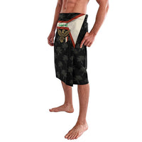 Iraq Golden Eagle Emblem Lavalava with Flag Stripes and National Arabic Script Design - Wonder Print Shop