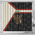 Iraq Golden Eagle Emblem Shower Curtain with Flag Stripes and National Arabic Script Design - Wonder Print Shop